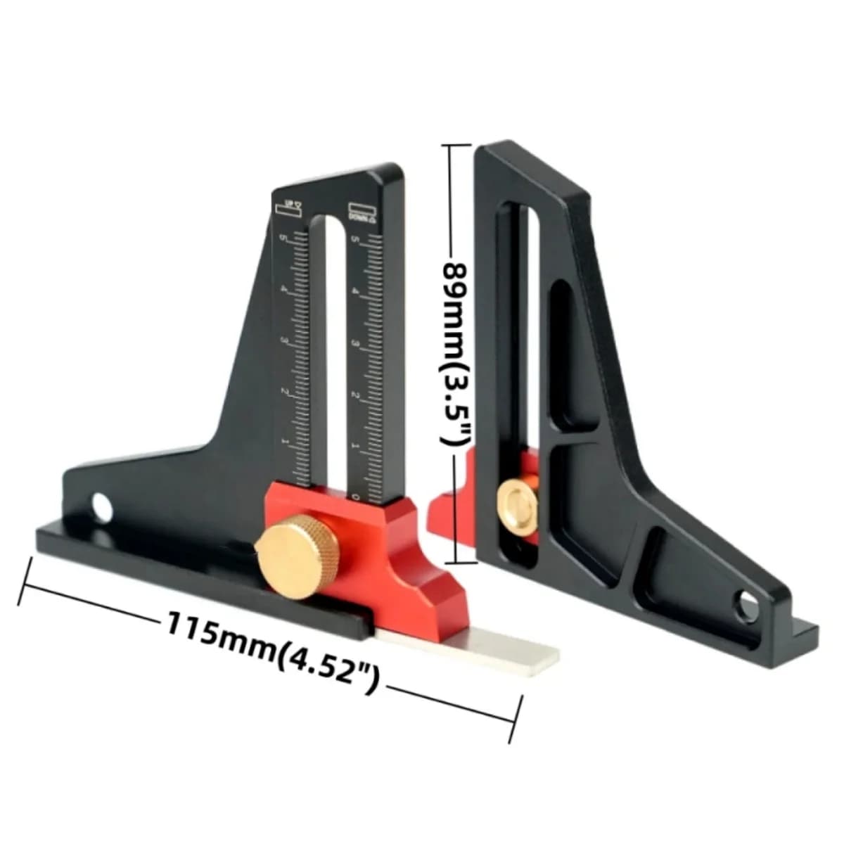 Calibre de altura y profundidad ajustable de aluminio para carpintería