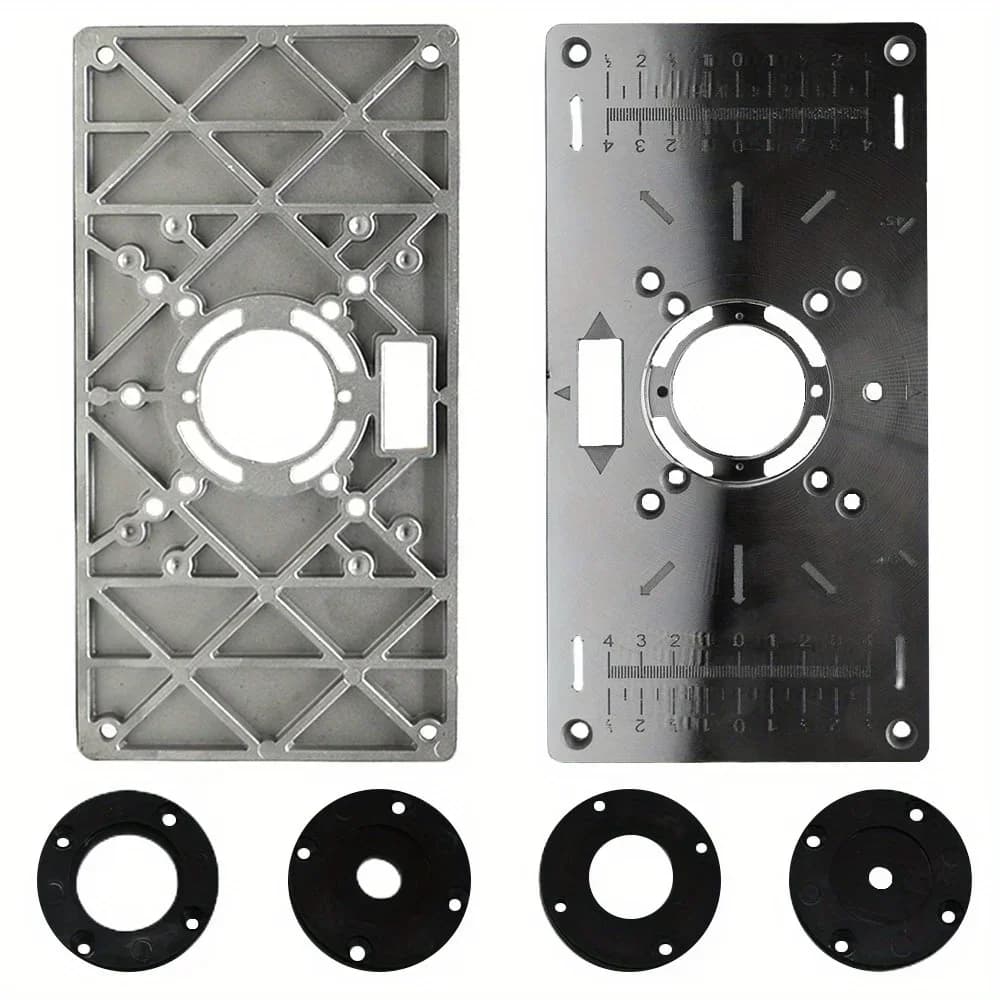 Placa de inserción de aluminio para mesa fresadora con anillos