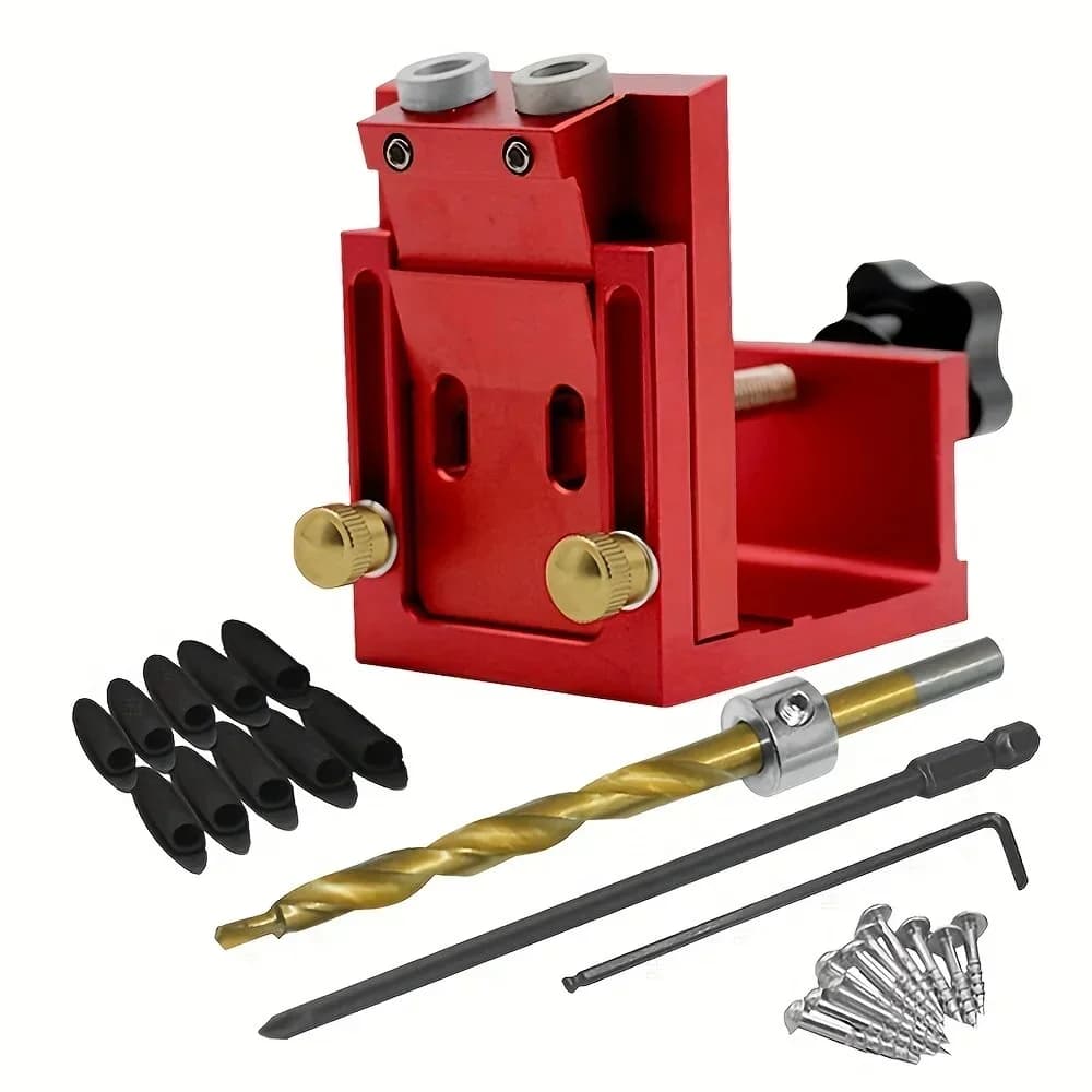 Kit de plantilla para agujeros oblicuos ajustable con guía de broca de 9 mm