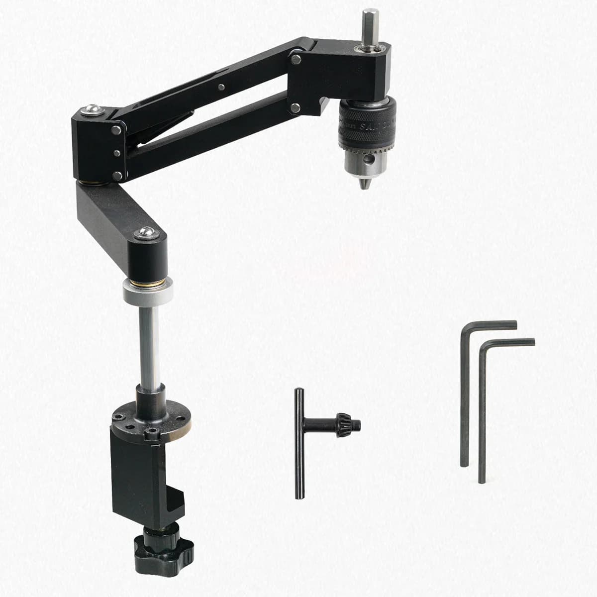 Soporte de brazo articulante en voladizo para roscado