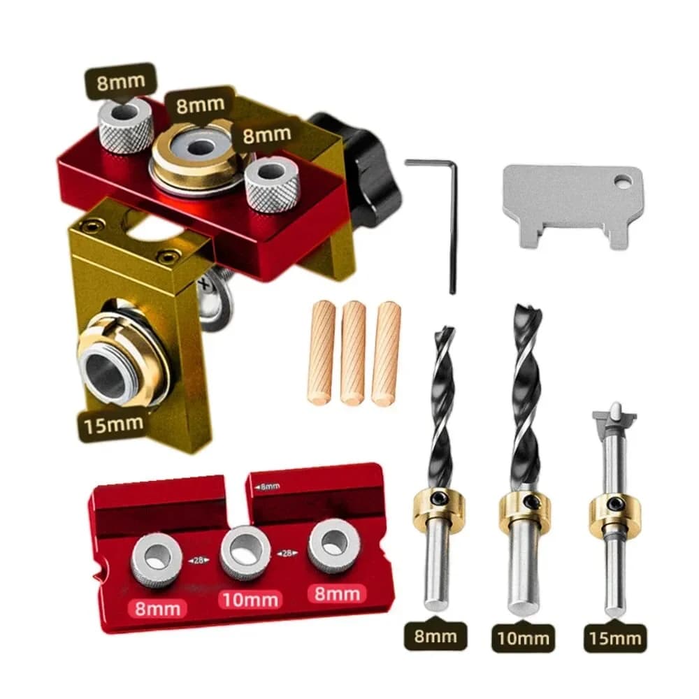 Kit de plantilla para espigas ajustable 3 en 1 para uniones de madera