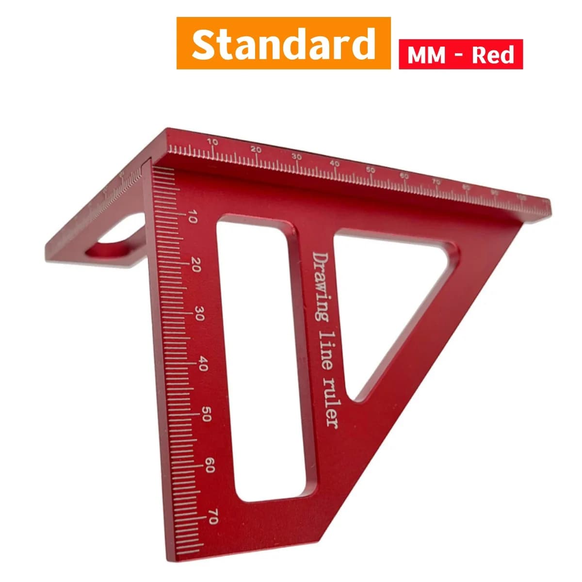 Escuadra de aluminio para carpintero con regla triangular para ingletes