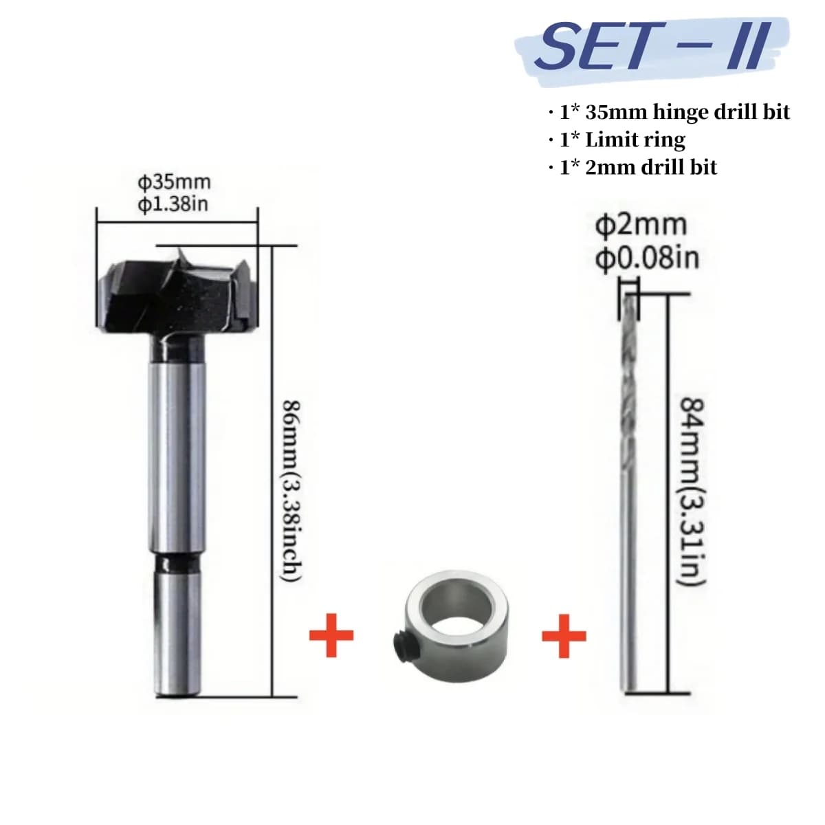 Kit de plantilla y guía para taladrar bisagras ocultas de 35 mm