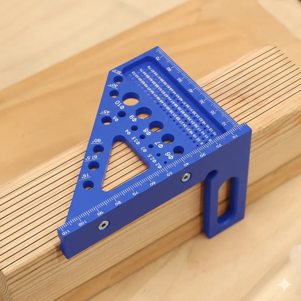 Escuadro de carpintero transportador de ángulo múltiple 3D