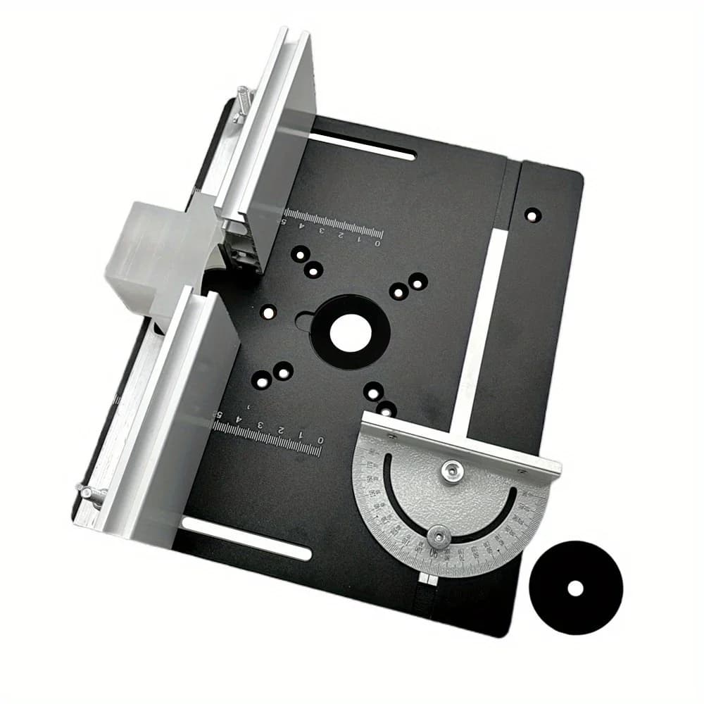 Placa de inserción para mesa fresadora de aluminio con ranura para inglete
