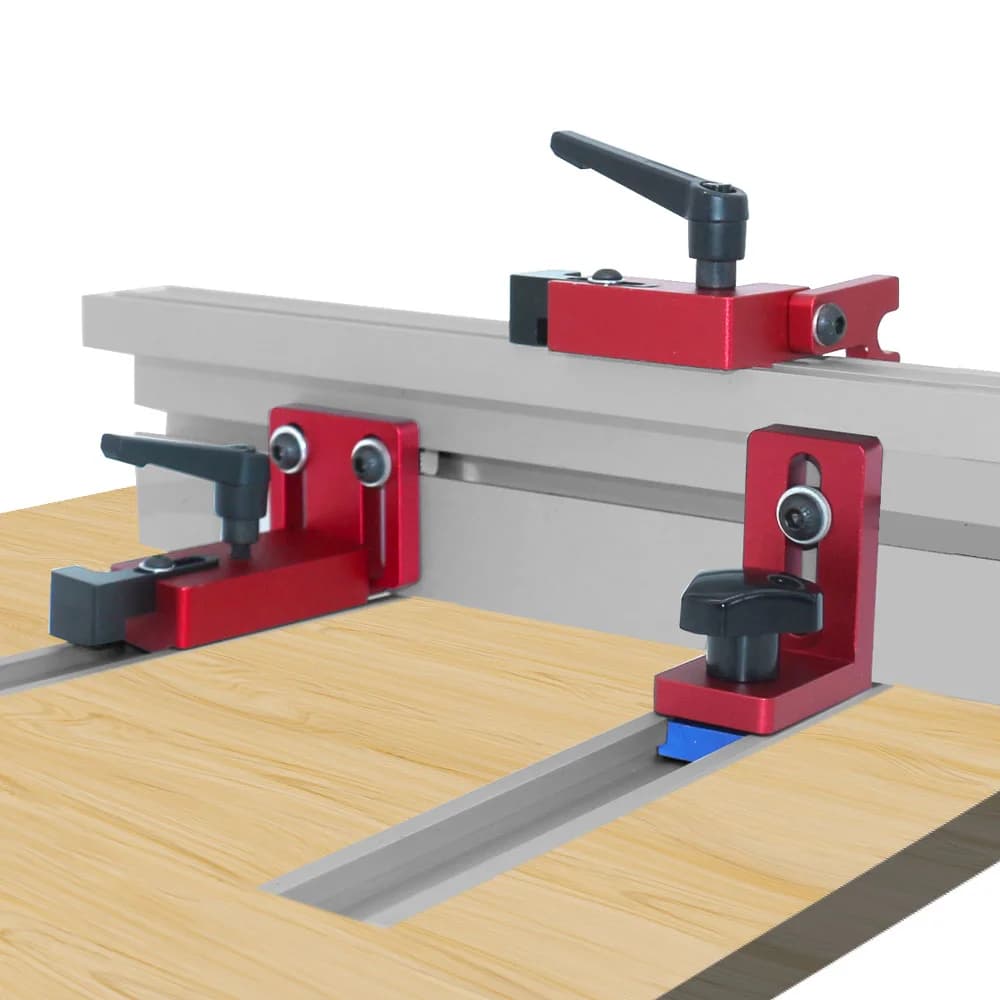 Tope de guía de inglete de aluminio para router y sierra de mesa