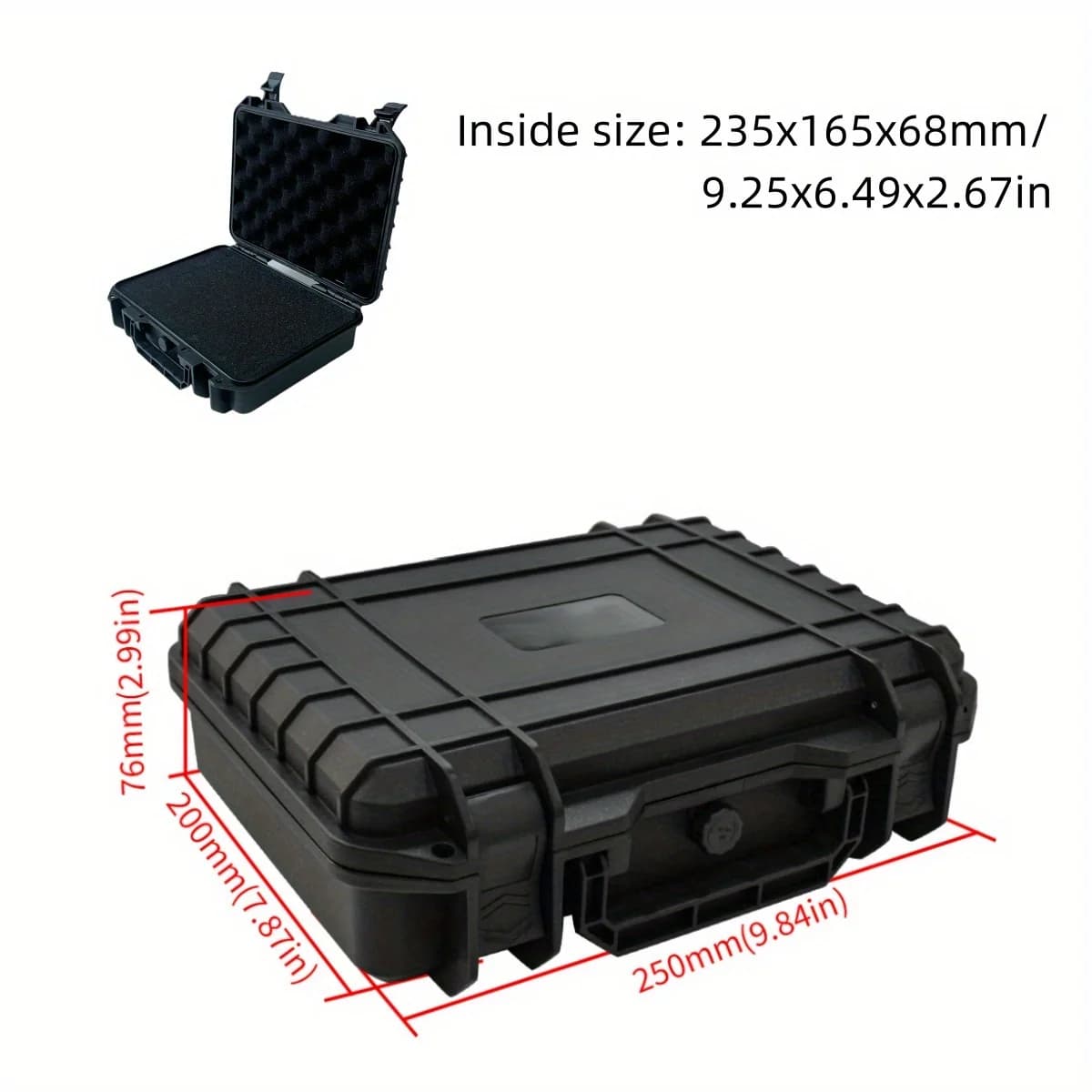 Caja de almacenamiento rígida impermeable para herramientas