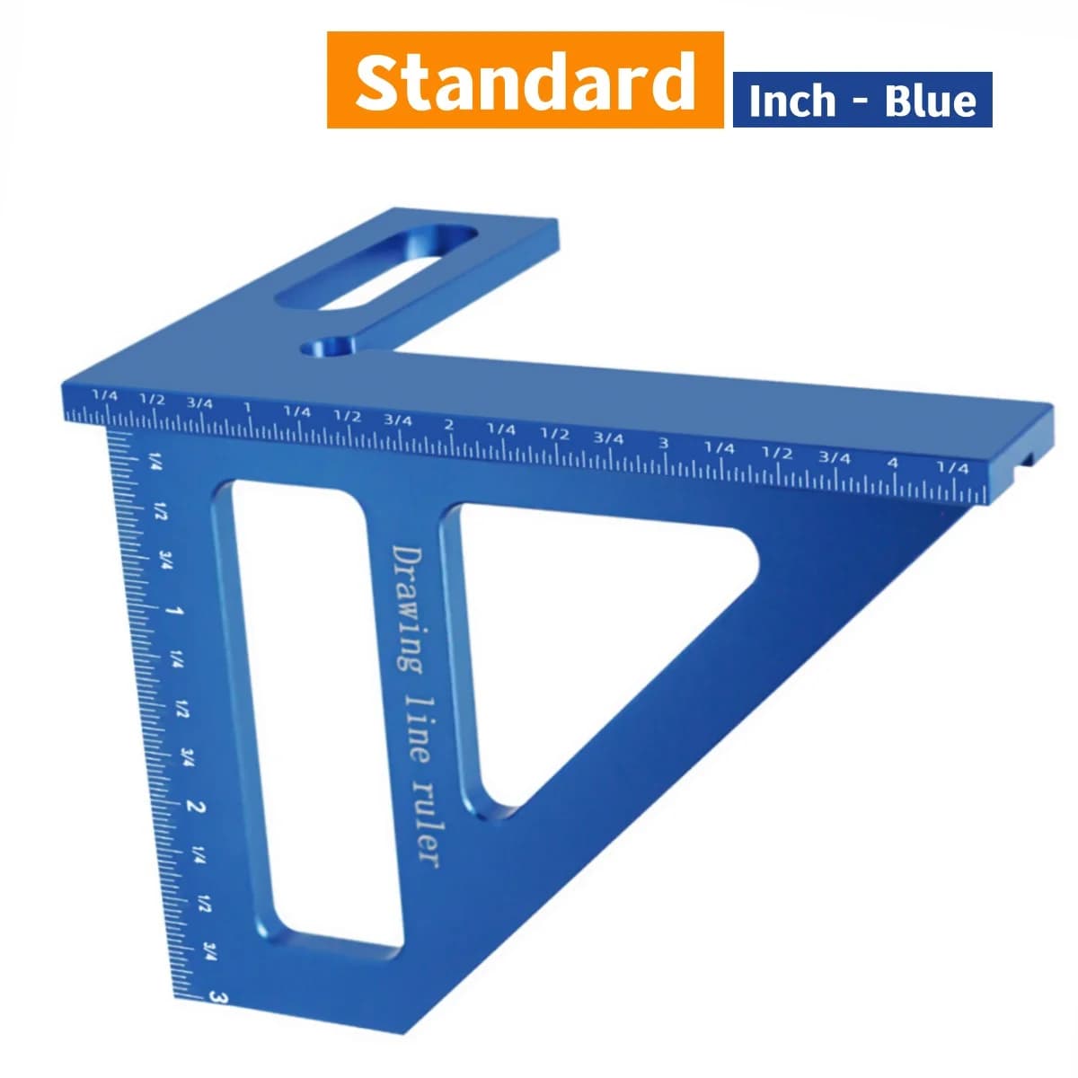 Escuadra de aluminio para carpintero con regla triangular para ingletes