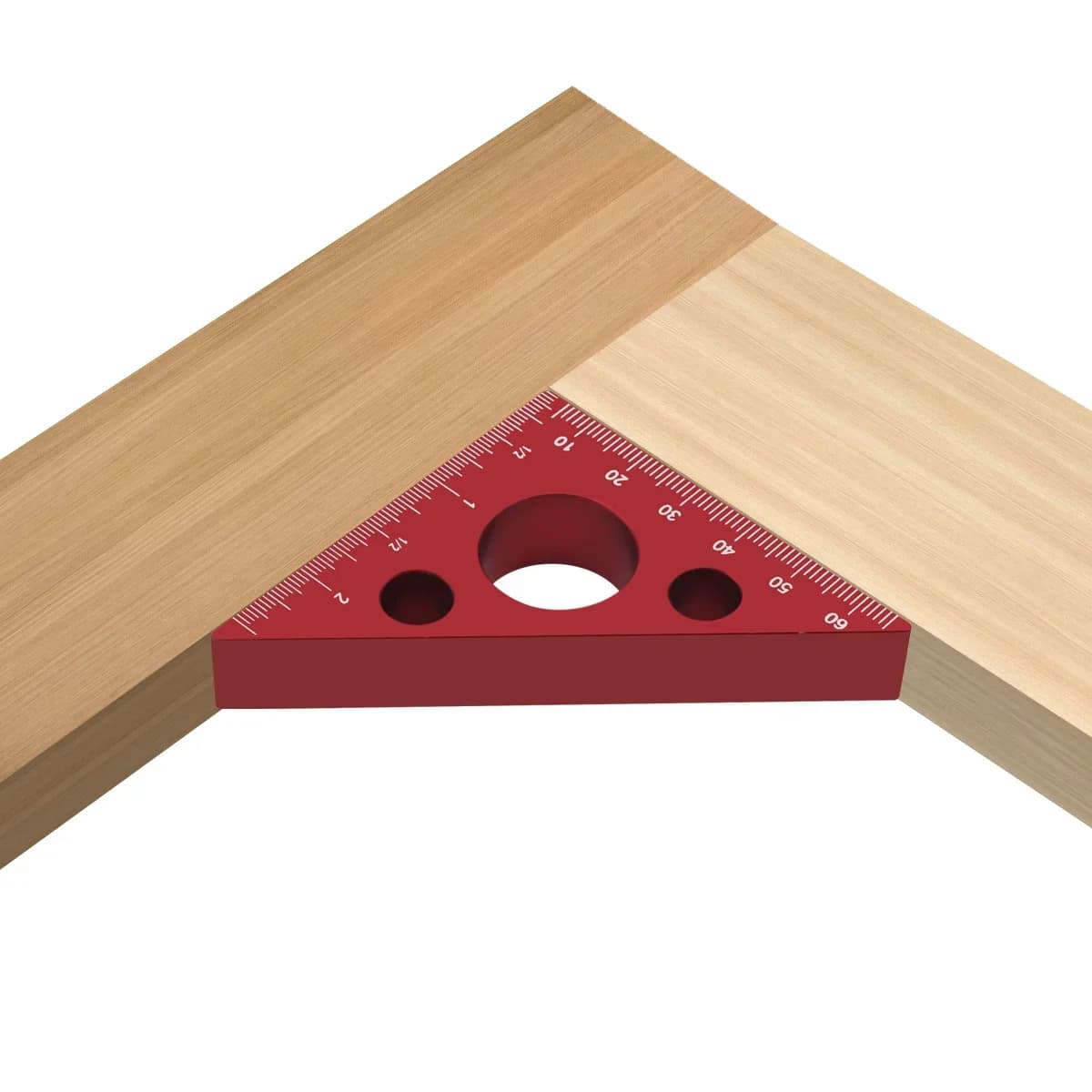 Regla de ángulo de precisión de aluminio 45/90 grados