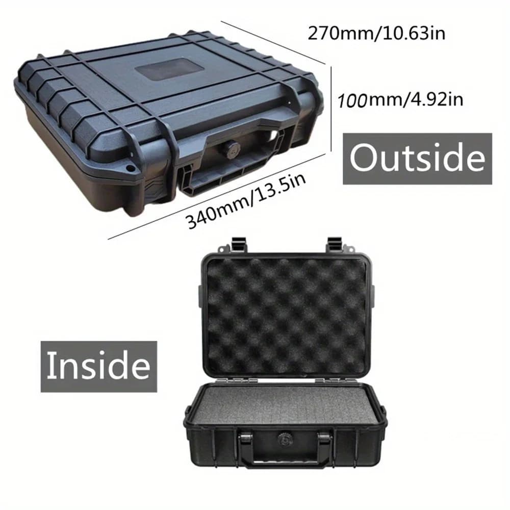 Estuche de herramientas a prueba de golpes e impermeable con espuma precortada