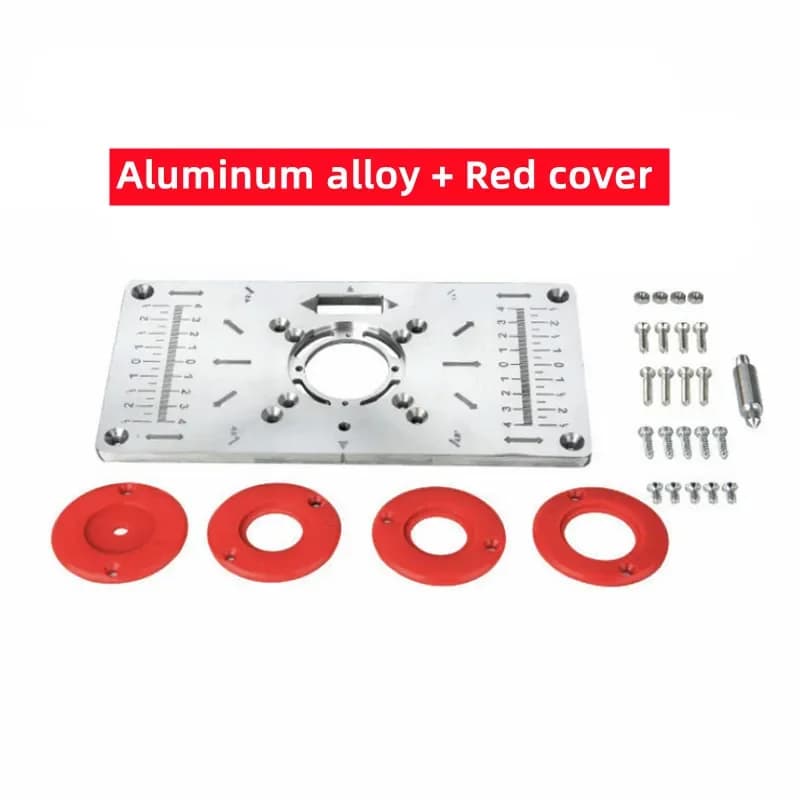 Placa de inserción de aluminio para mesa fresadora con anillos